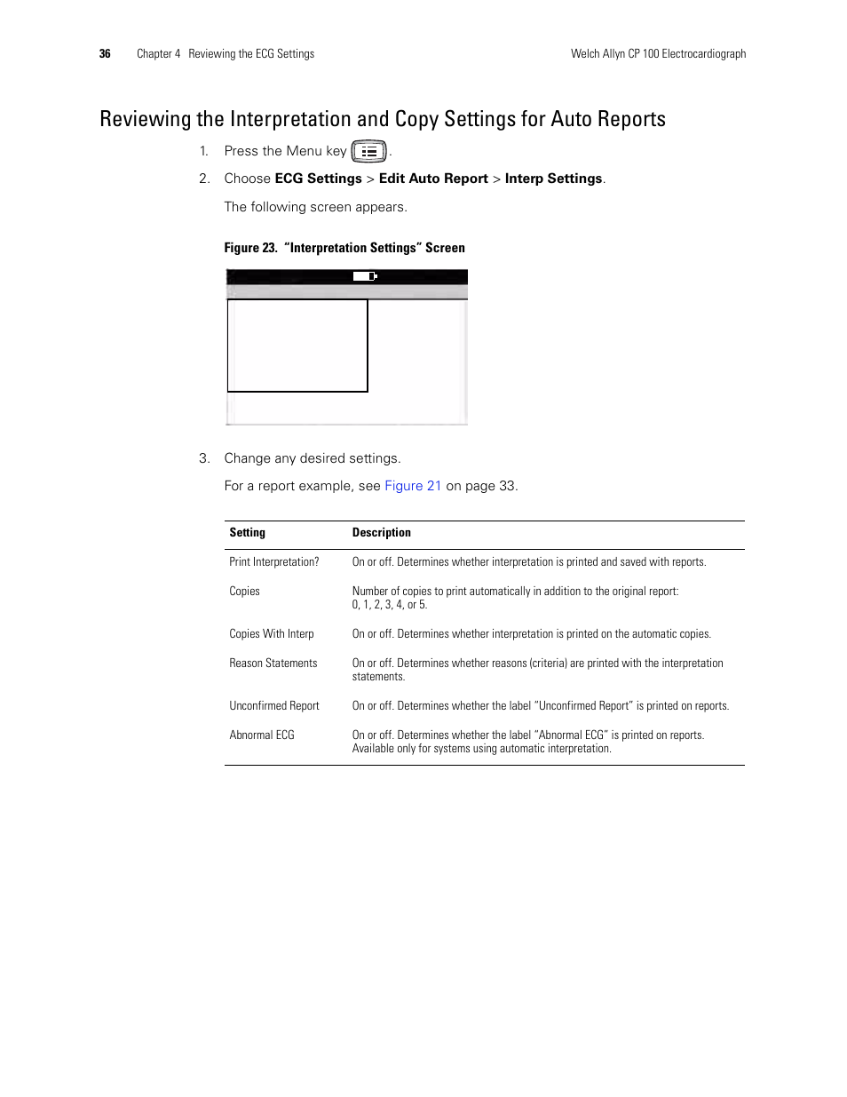 Welch Allyn CP 100 12-Lead Resting Electrocardiograph - User Manual User Manual | Page 40 / 90