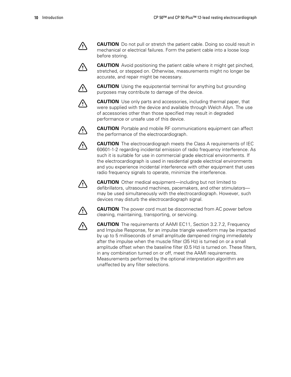 Welch Allyn CP 50 Plus 12-lead resting electrocardiograph - User Manual User Manual | Page 14 / 52