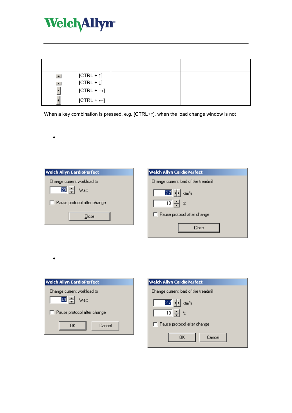 Load change | Welch Allyn CardioPerfect Workstation Exercise ECG Module - User Manual User Manual | Page 24 / 83