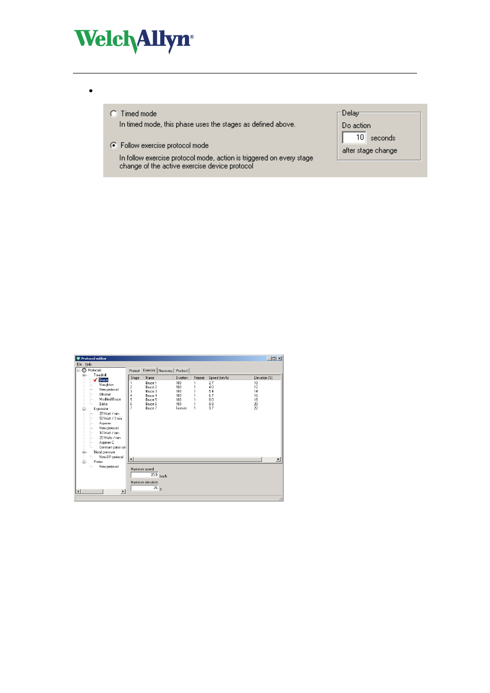 4 protocol editor window, Protocol editor window | Welch Allyn CardioPerfect Workstation Exercise ECG Module - User Manual User Manual | Page 60 / 83