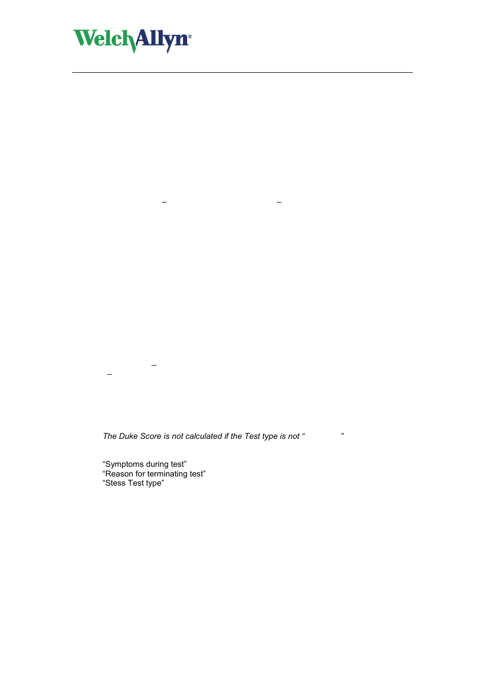 Additional information, 1 duke treadmill score, Duke treadmill score | Welch Allyn CardioPerfect Workstation Exercise ECG Module - User Manual User Manual | Page 79 / 83