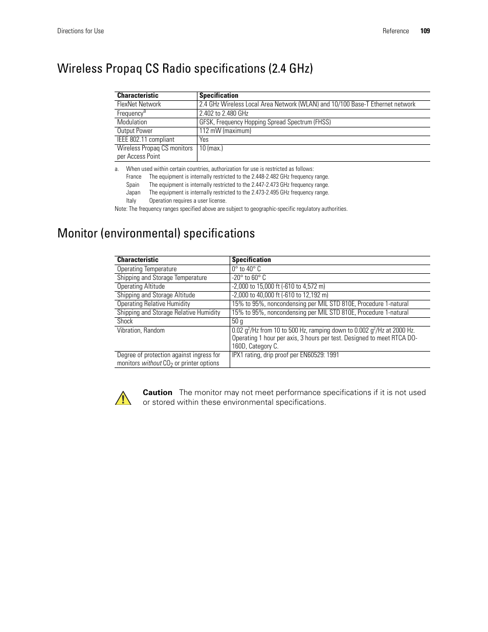 Welch Allyn 246 Propaq CS Vital Signs Monitor v.3.7X - User Manual User Manual | Page 113 / 130