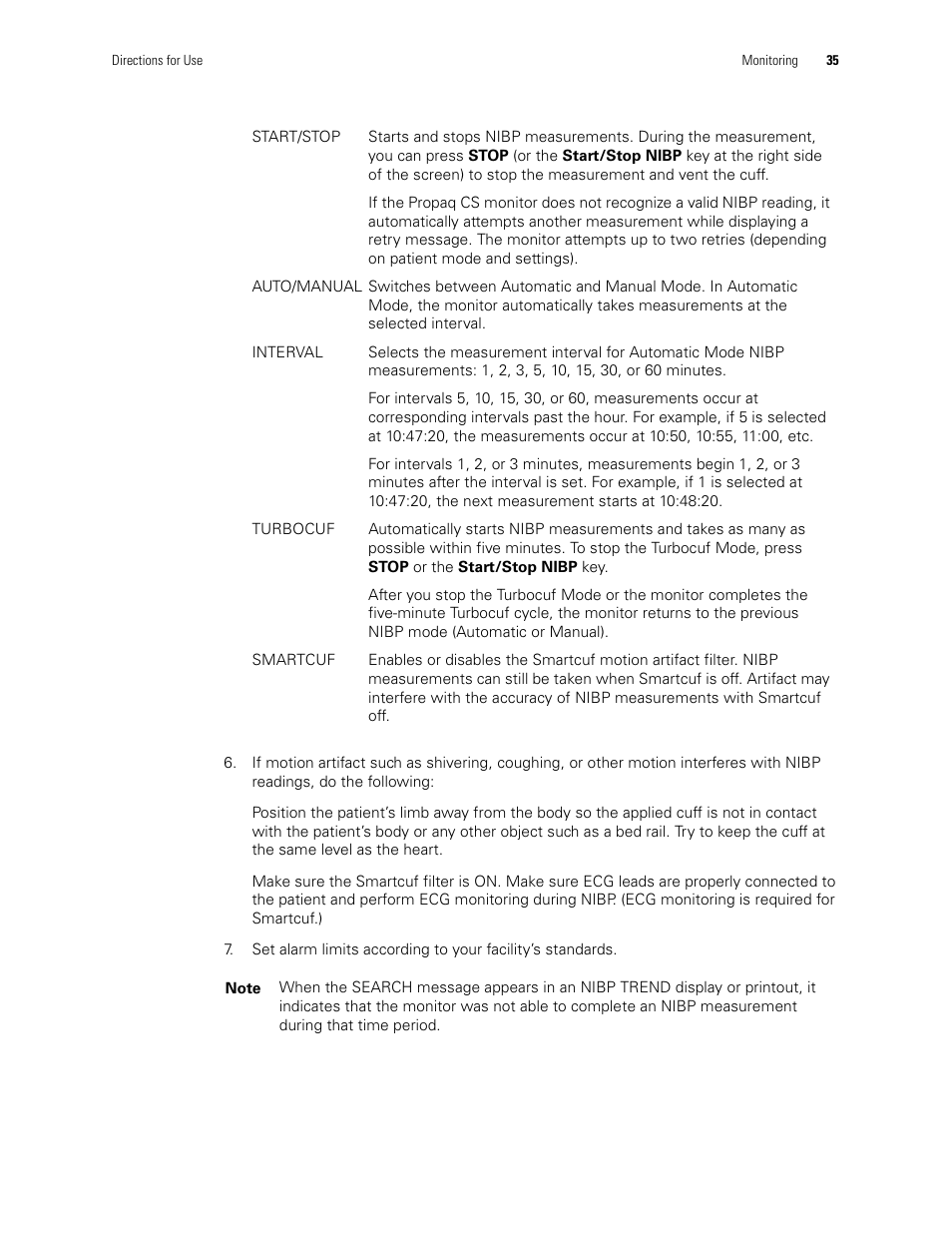 Welch Allyn 246 Propaq CS Vital Signs Monitor v.3.7X - User Manual User Manual | Page 39 / 130
