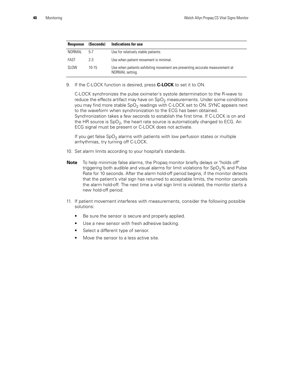 Welch Allyn 246 Propaq CS Vital Signs Monitor v.3.7X - User Manual User Manual | Page 44 / 130