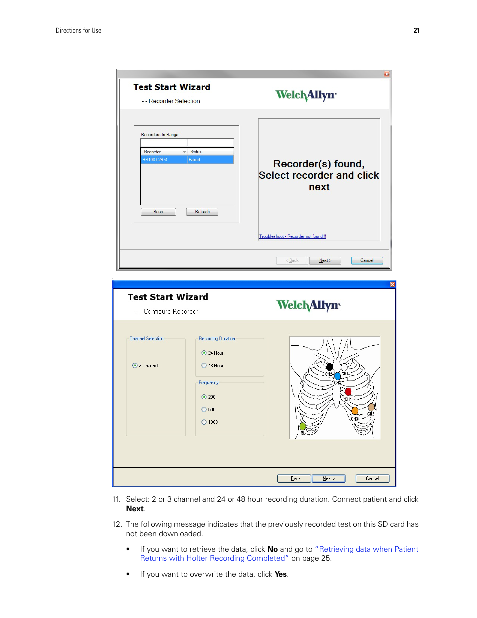 Welch Allyn Holter System - User Manual User Manual | Page 25 / 70