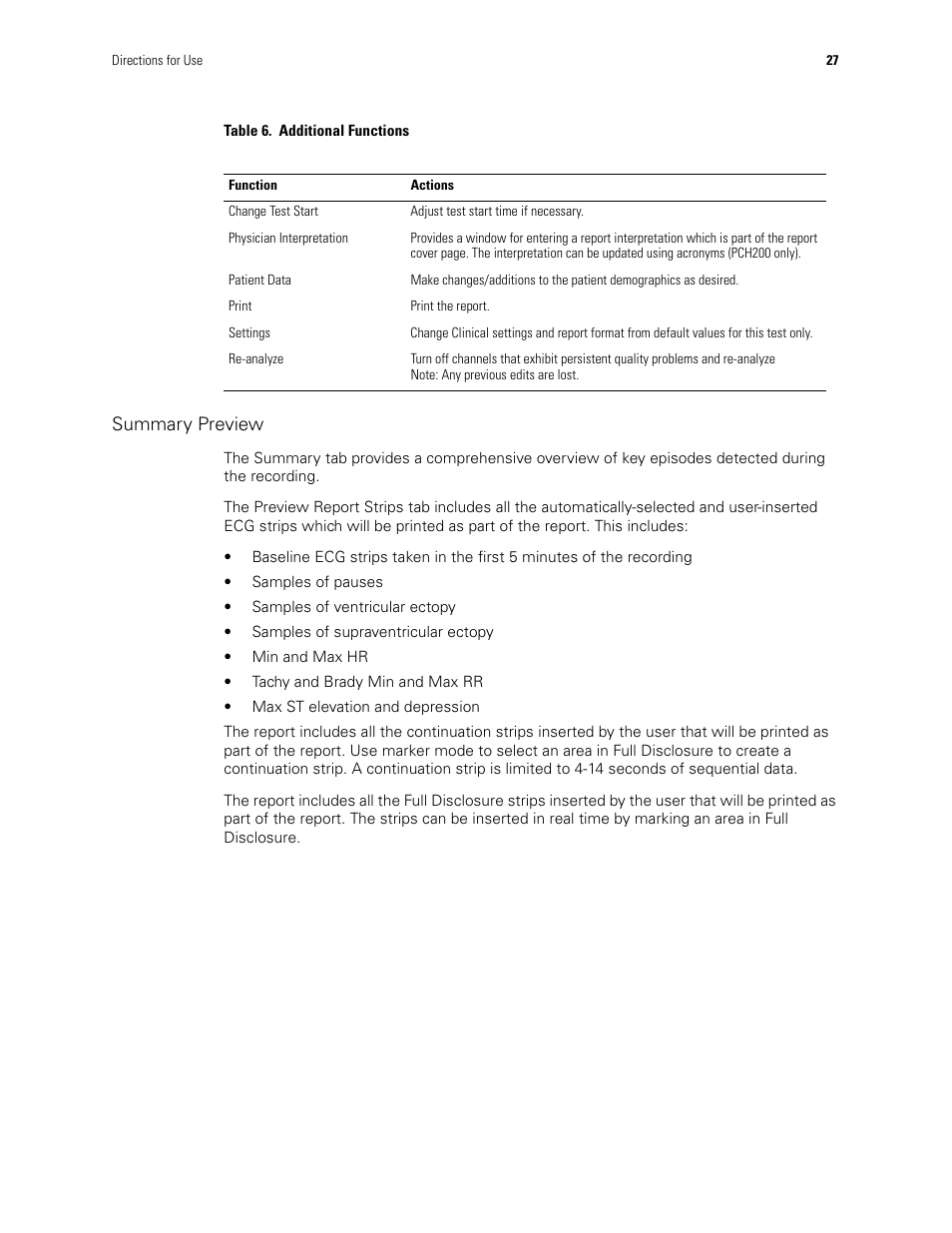 Summary preview | Welch Allyn Holter System - User Manual User Manual | Page 31 / 70