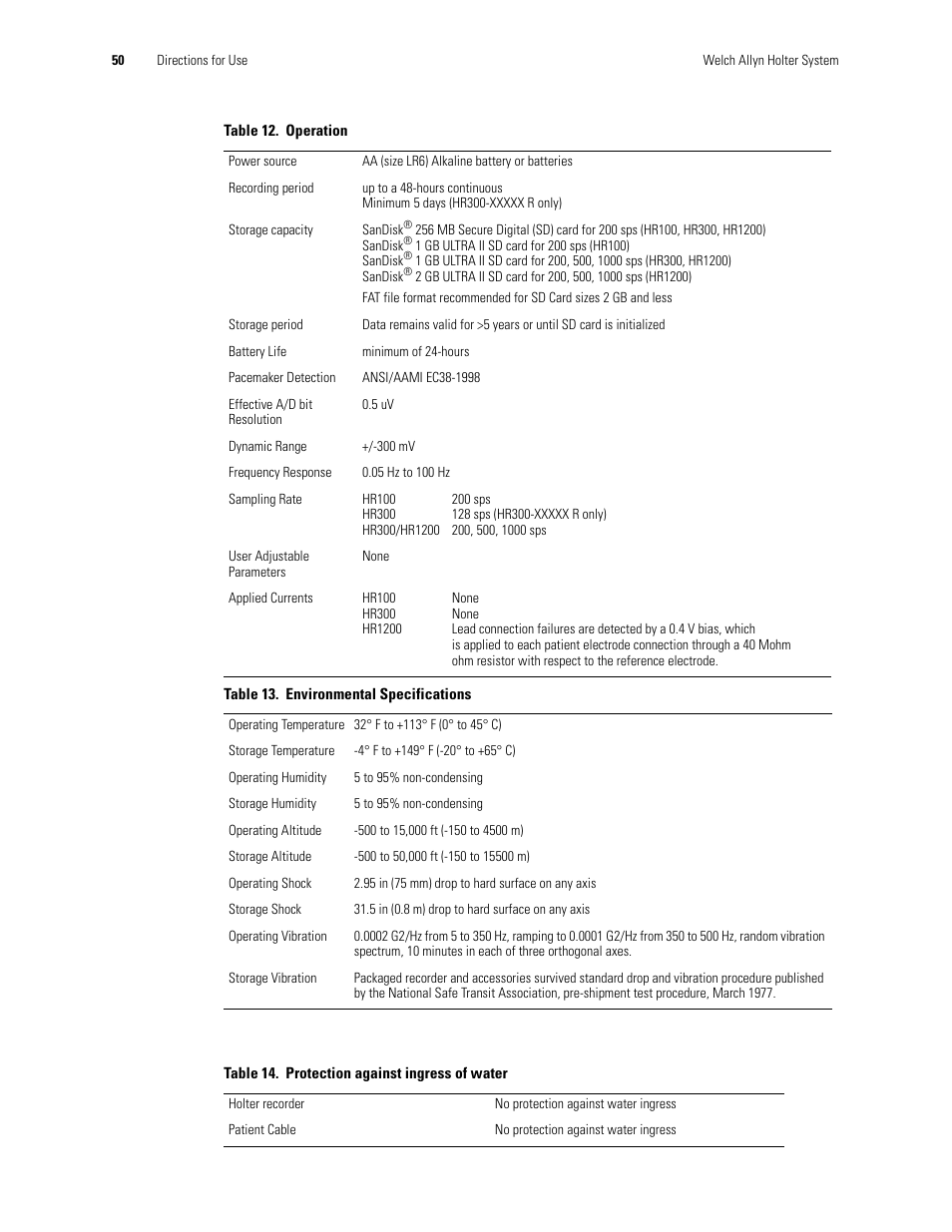 Welch Allyn Holter System - User Manual User Manual | Page 54 / 70