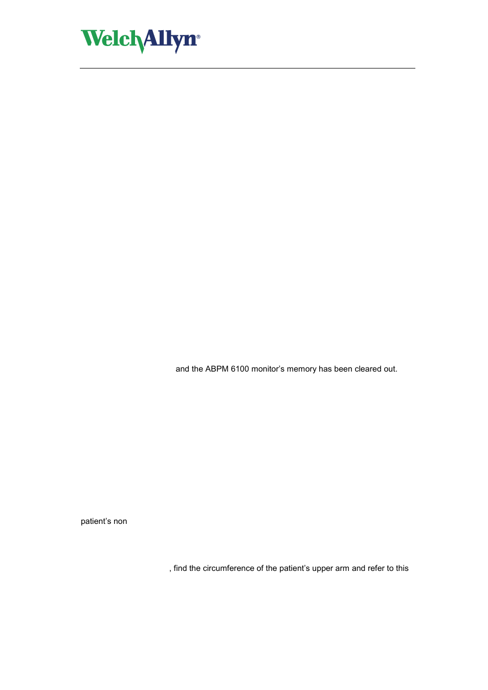 1 preliminary directive, 2 prior to hook-up, 3 sizing | Preliminary directive, Prior to hook-up, Sizing, Abpm 6100 hardware manual | Welch Allyn ABPM 6100 Hardware - User Manual User Manual | Page 14 / 28