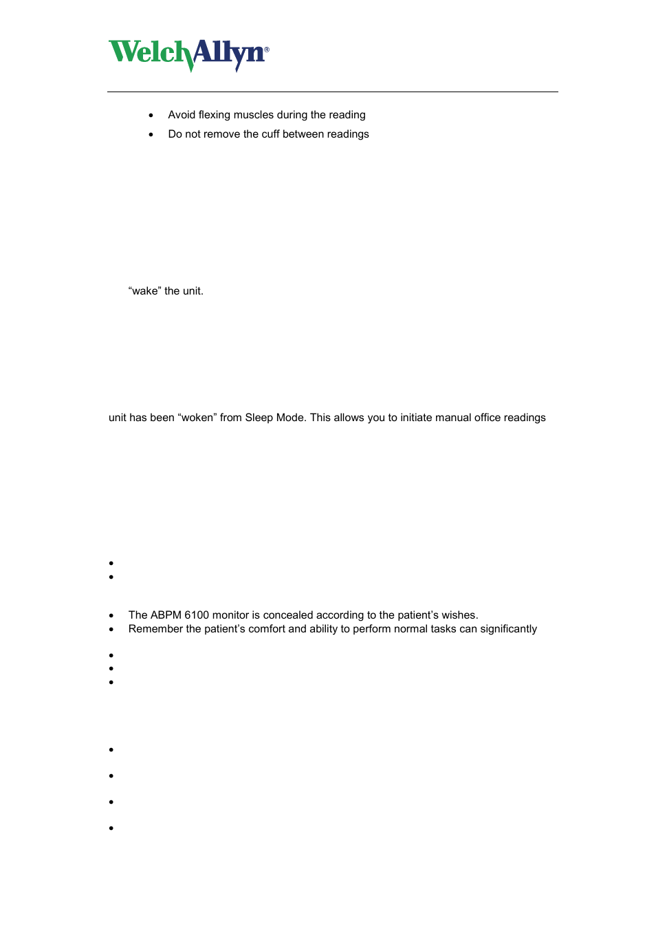 6 office readings, 7 regular runs, Office readings | Regular runs, Abpm 6100 hardware manual | Welch Allyn ABPM 6100 Hardware - User Manual User Manual | Page 17 / 28