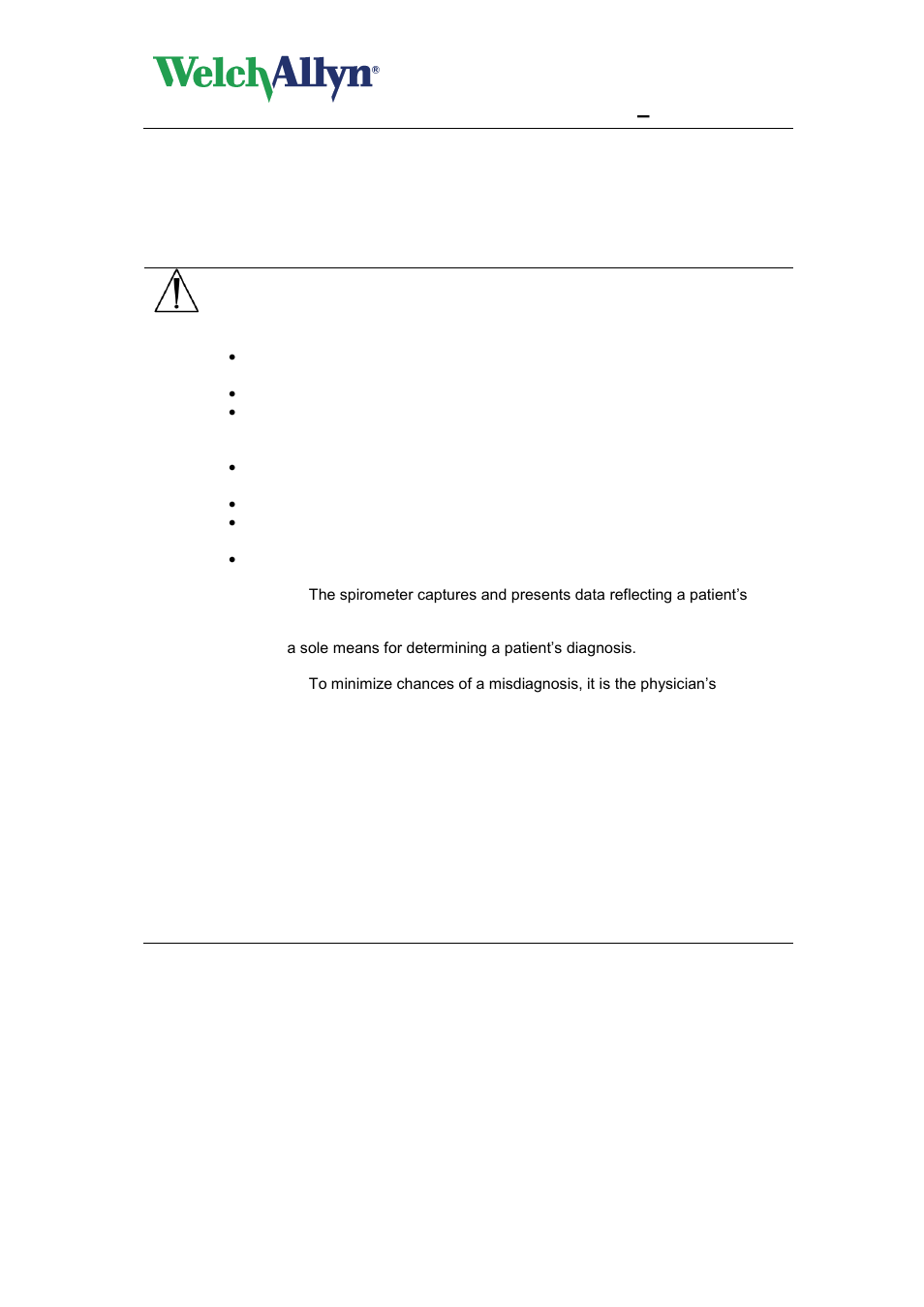 3 using the spirometer safely, Using the spirometer safely, Cardioperfect workstation | Spiroperfect module – user manual, Warning | Welch Allyn CardioPerfect Workstation SpiroPerfect Module - User Manual User Manual | Page 10 / 95