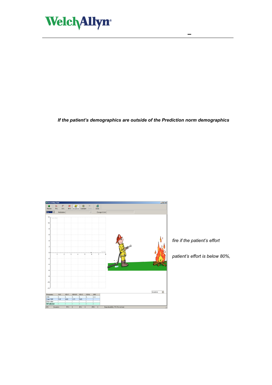 2 incentive screen, Incentive screen, Cardioperfect workstation | Spiroperfect module – user manual | Welch Allyn CardioPerfect Workstation SpiroPerfect Module - User Manual User Manual | Page 44 / 95