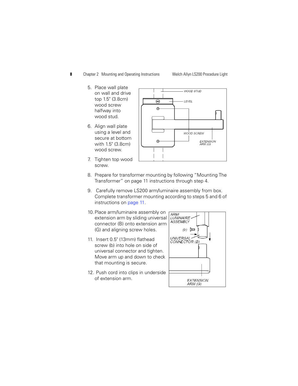 Welch Allyn LS200 Procedure Light - User Manual User Manual | Page 14 / 36