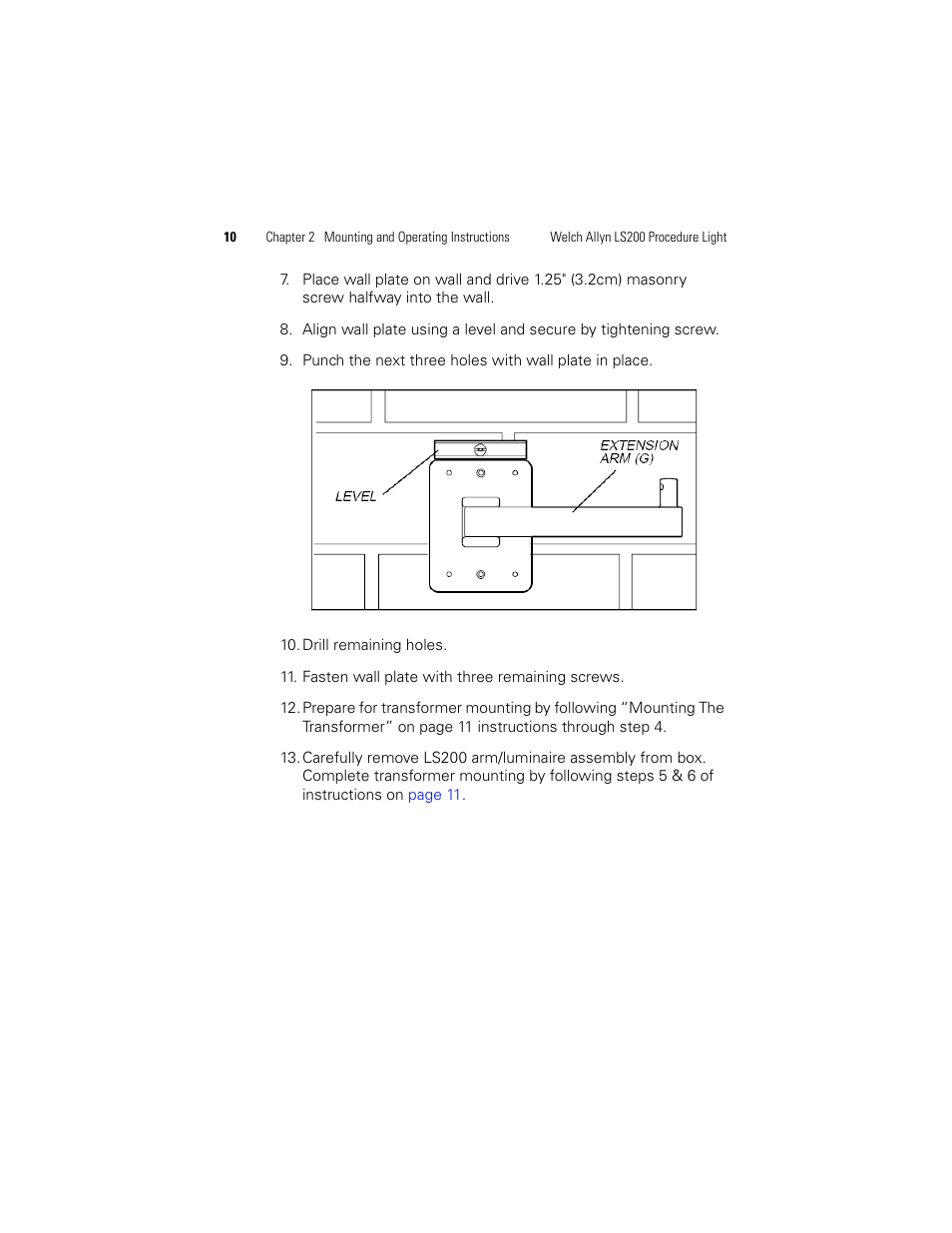 Welch Allyn LS200 Procedure Light - User Manual User Manual | Page 16 / 36