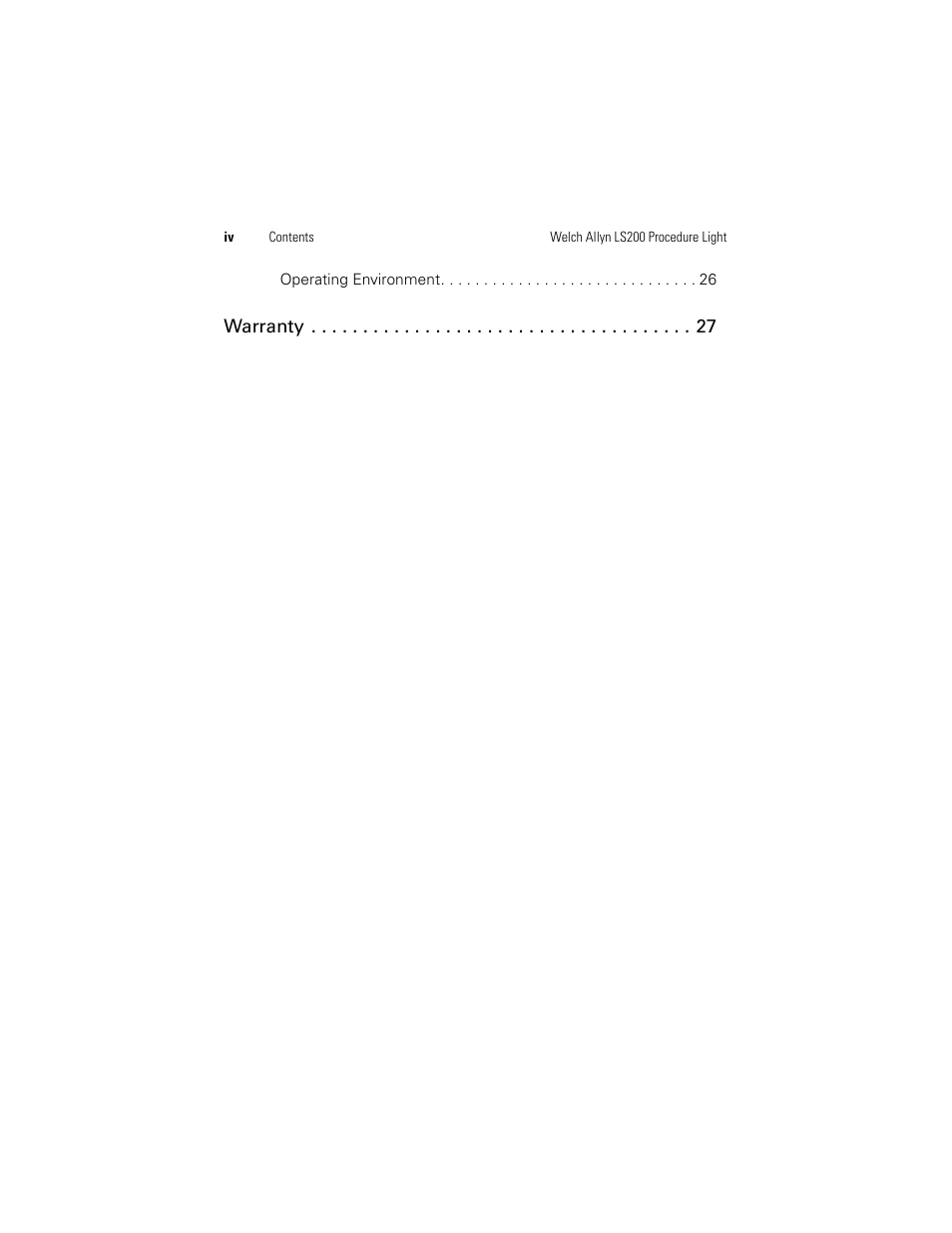 Welch Allyn LS200 Procedure Light - User Manual User Manual | Page 6 / 36