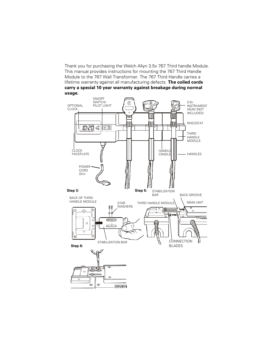 Welch Allyn 767 3.5v Wall Transformer Third Handle Module - User Manual User Manual | Page 2 / 4