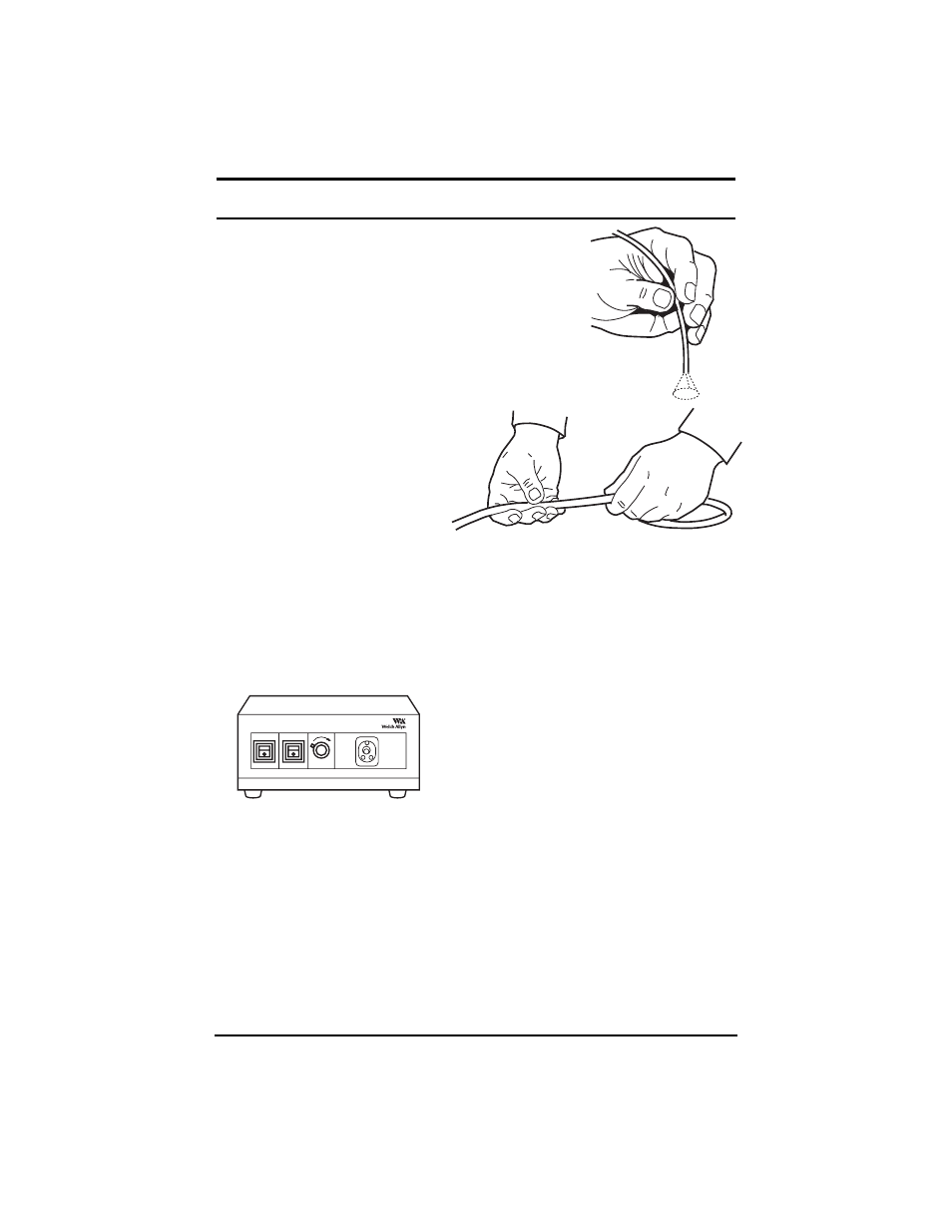 Light guides and optics, Umbilical cord, Light source | System inspection | Welch Allyn RL-150 Rhinolaryngoscope - User Manual User Manual | Page 7 / 16