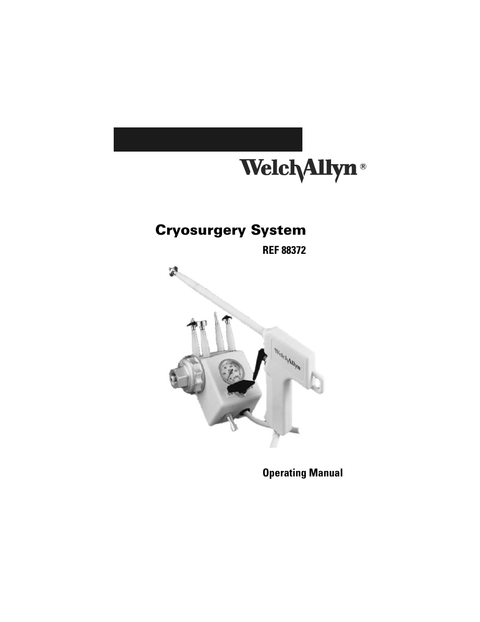 Welch Allyn 88372 Cryosurgery System - User Manual User Manual | 14 pages