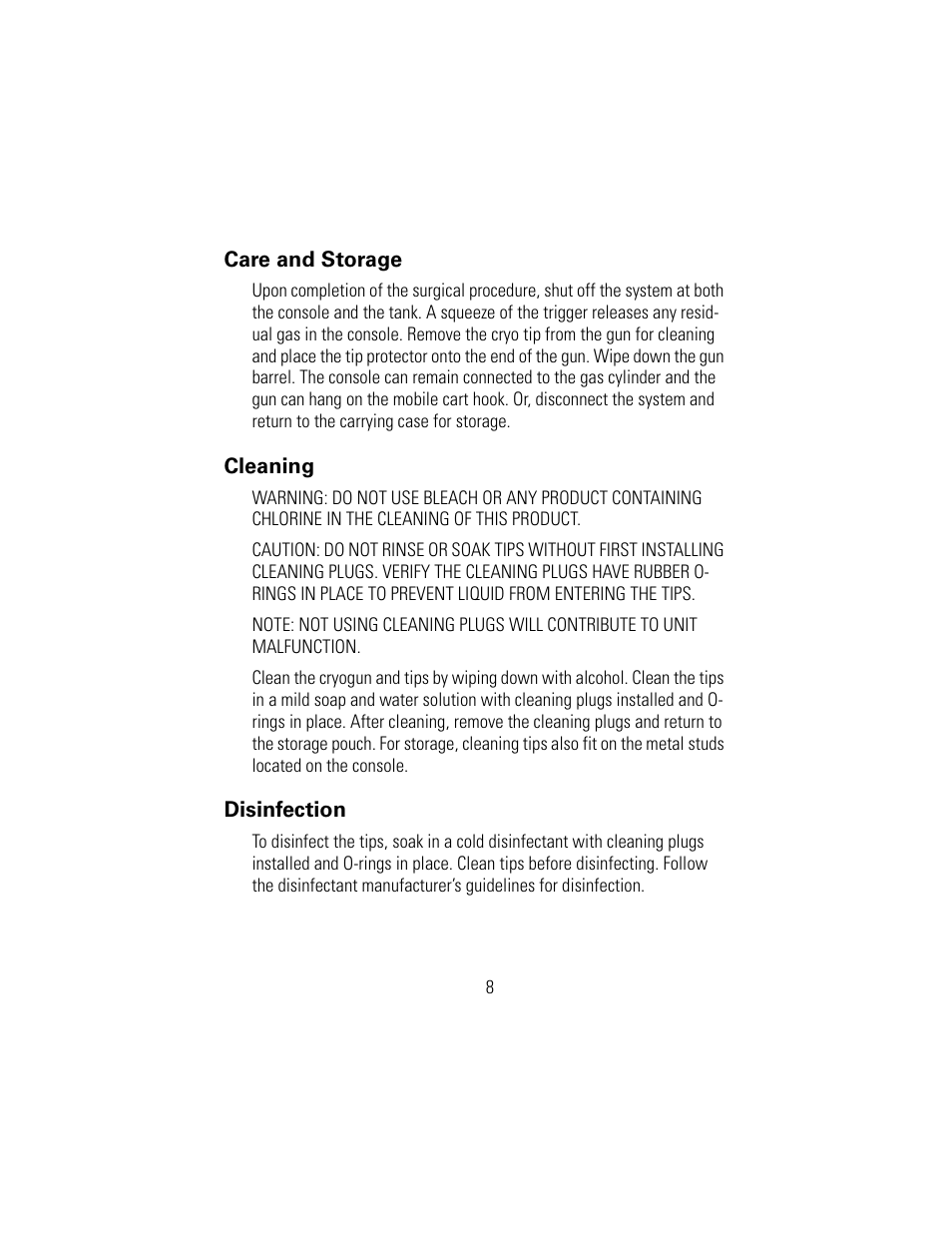 Welch Allyn 88372 Cryosurgery System - User Manual User Manual | Page 10 / 14