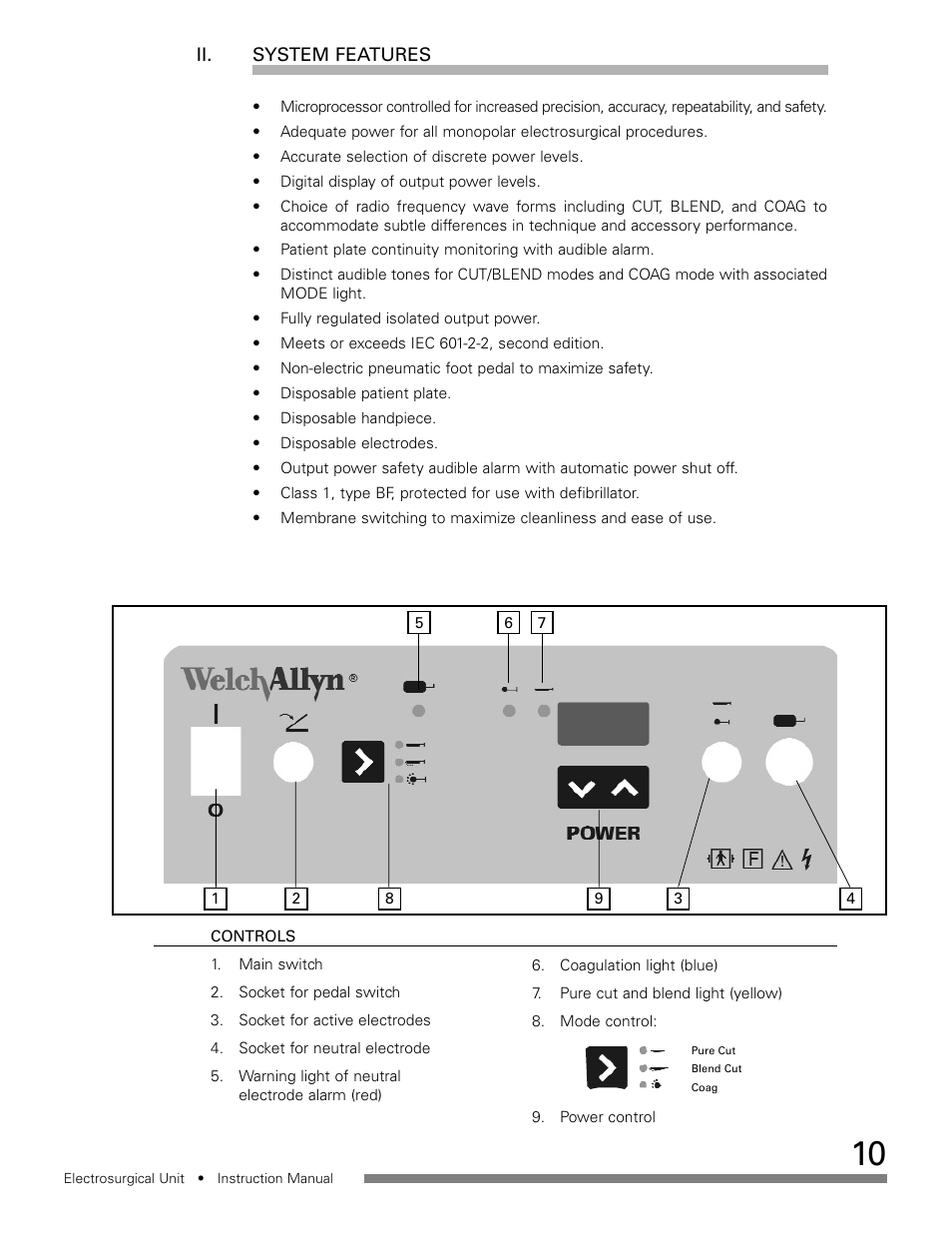 Welch Allyn Electrosurgical Unit - User Manual User Manual | Page 11 / 24