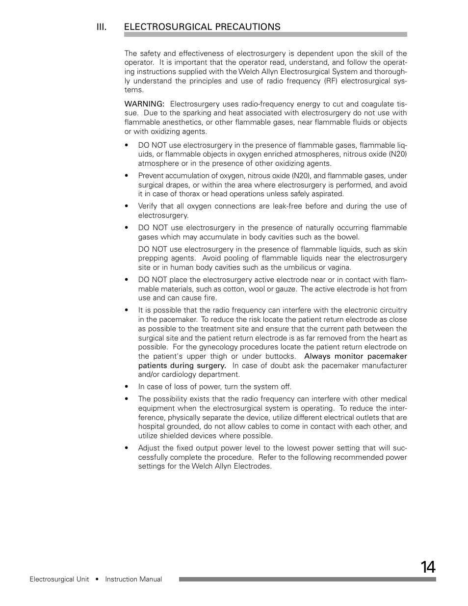 Welch Allyn Electrosurgical Unit - User Manual User Manual | Page 15 / 24