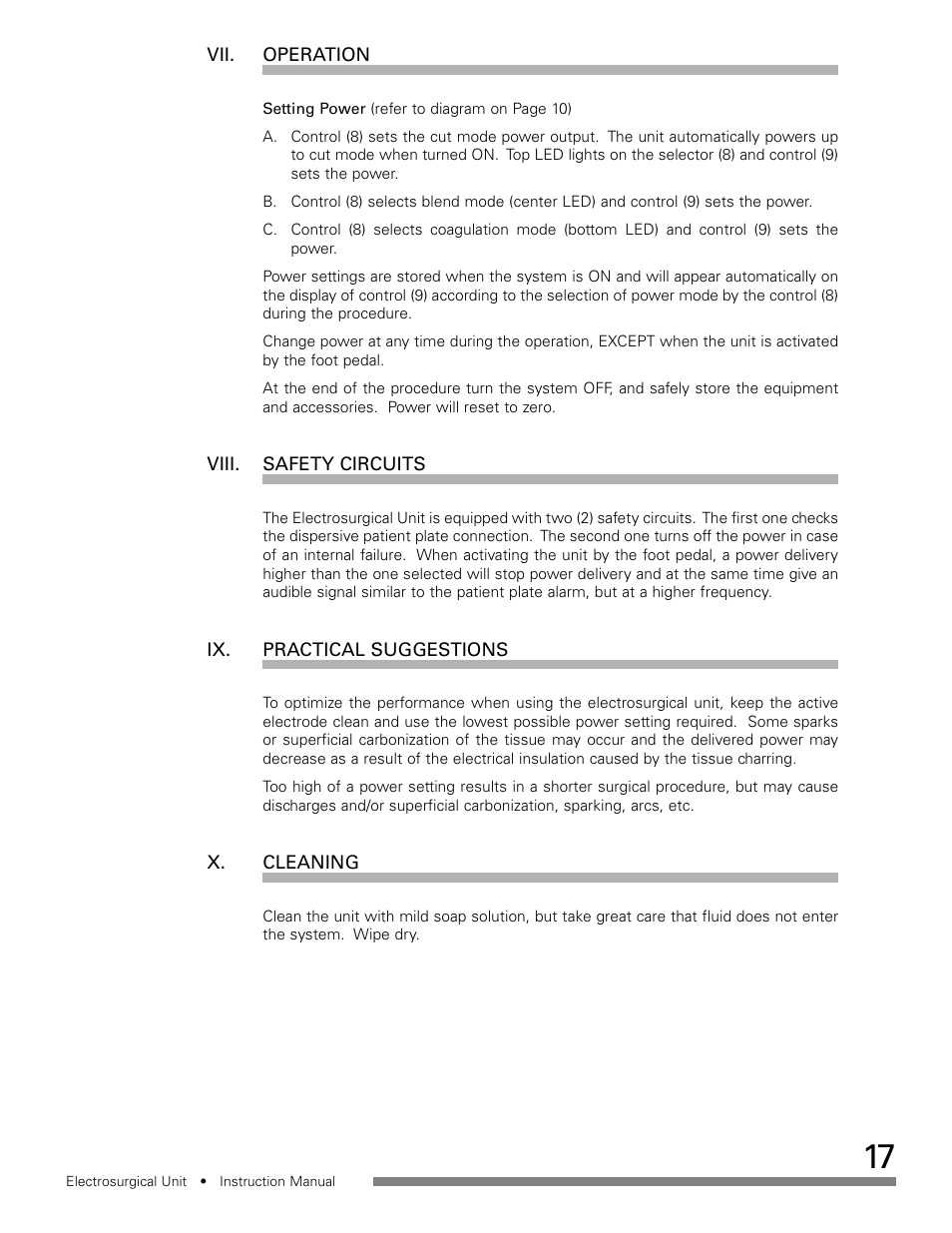 Welch Allyn Electrosurgical Unit - User Manual User Manual | Page 18 / 24