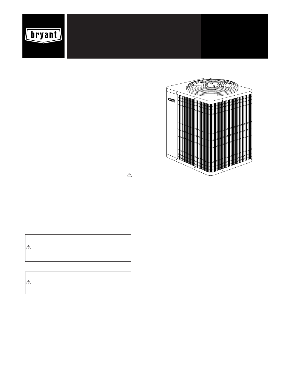 Bryant 591B User Manual | 12 pages