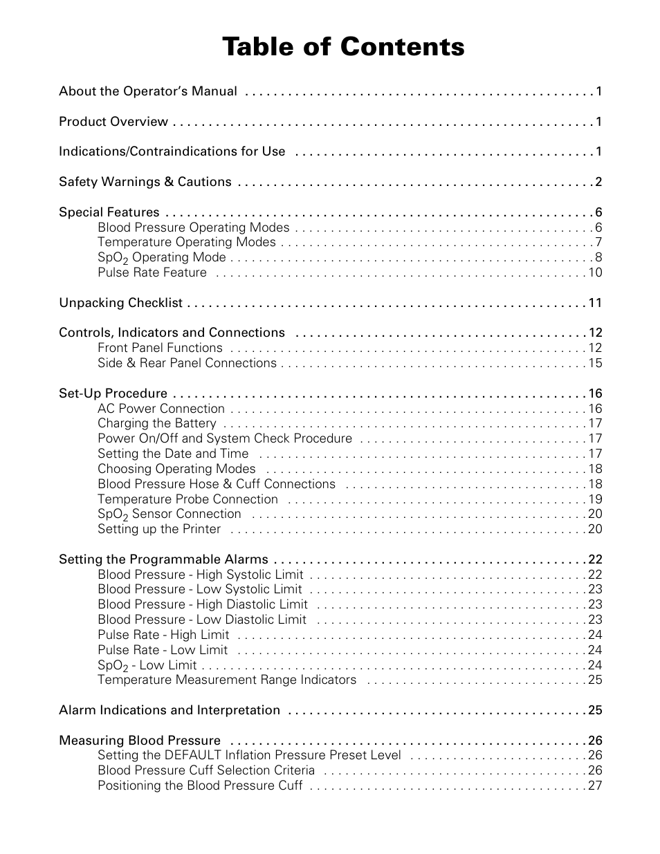 Welch Allyn Vital Signs Monitor - User Manual User Manual | Page 3 / 78