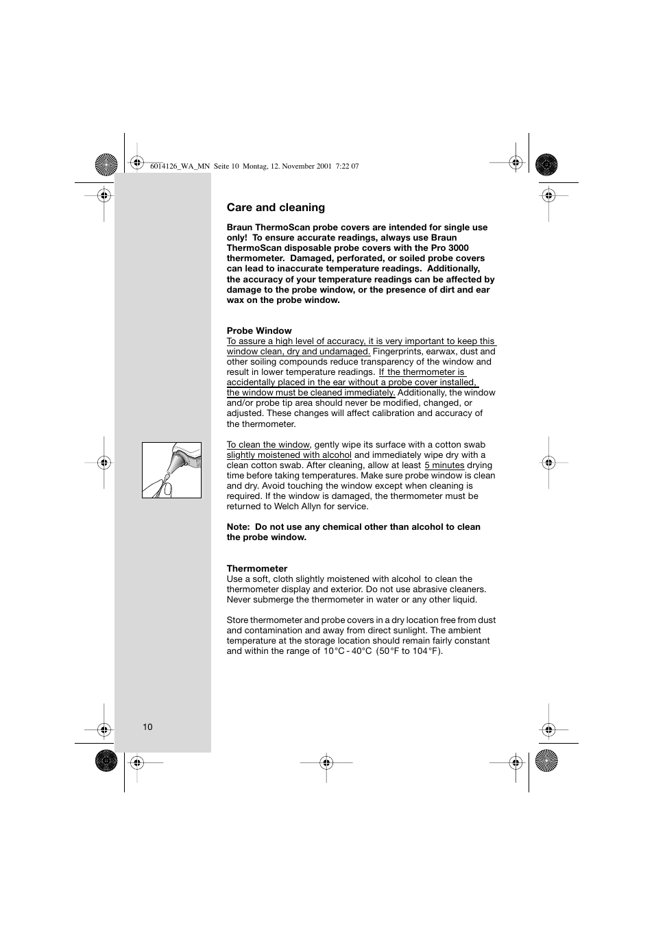 Welch Allyn PRO 3000 Braun ThermoScan - User Manual User Manual | Page 10 / 63