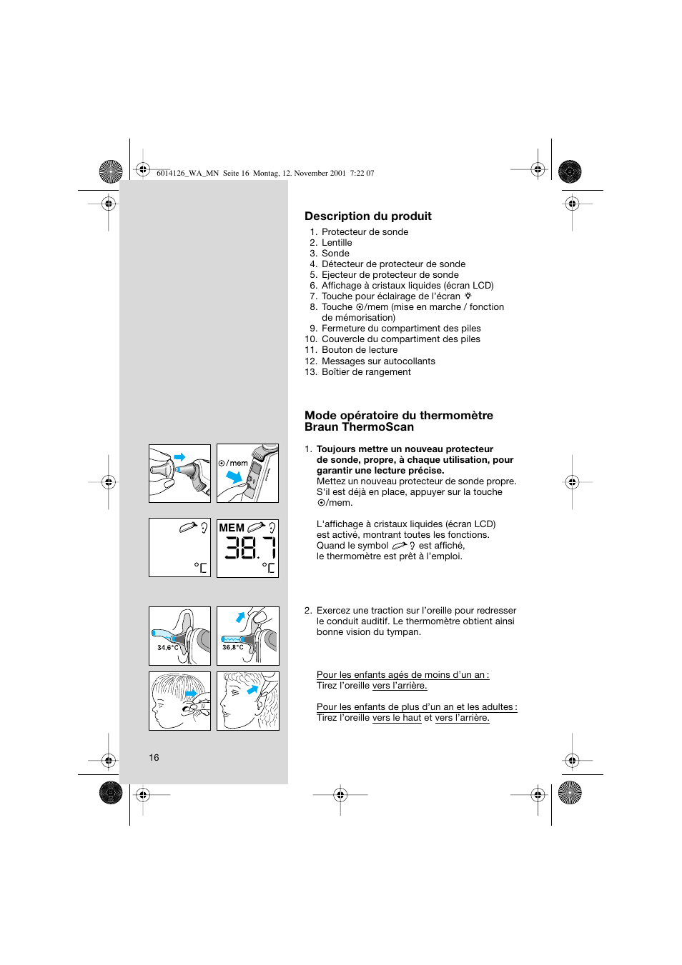 Welch Allyn PRO 3000 Braun ThermoScan - User Manual User Manual | Page 16 / 63
