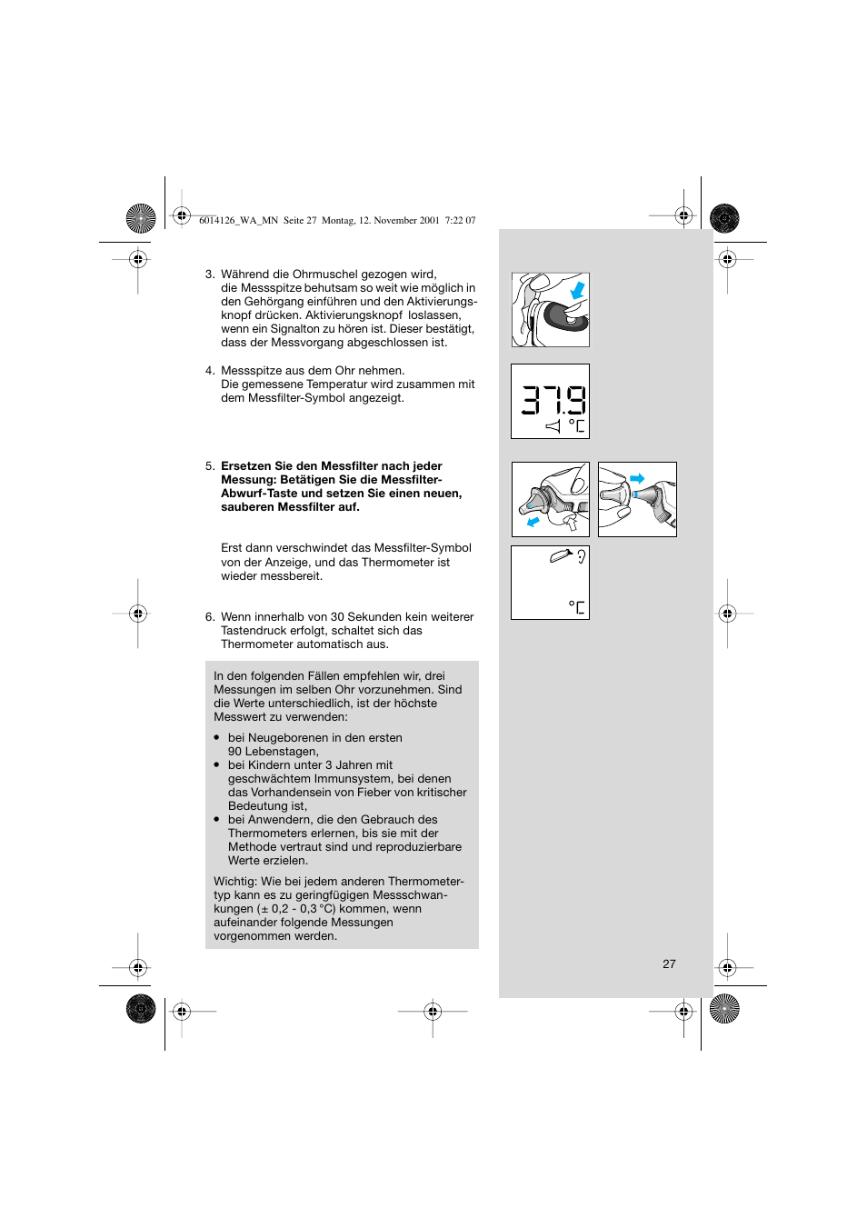 Welch Allyn PRO 3000 Braun ThermoScan - User Manual User Manual | Page 27 / 63