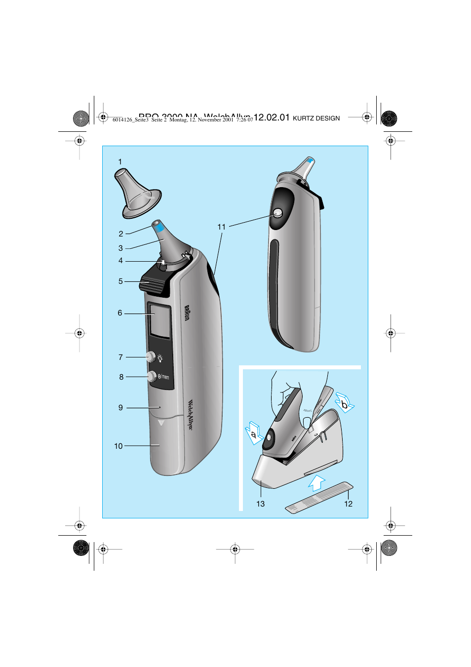 Welch Allyn PRO 3000 Braun ThermoScan - User Manual User Manual | Page 3 / 63