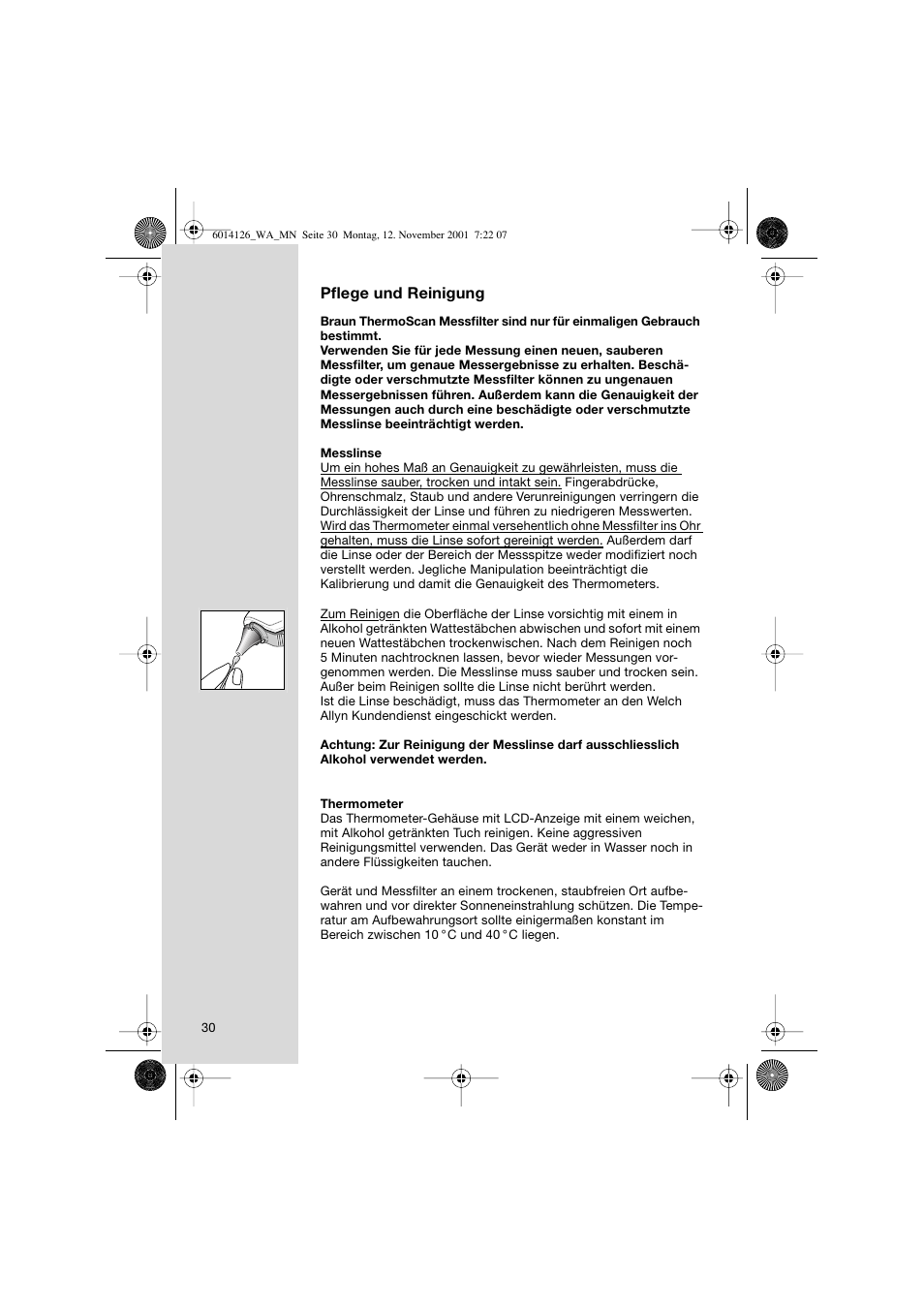 Welch Allyn PRO 3000 Braun ThermoScan - User Manual User Manual | Page 30 / 63