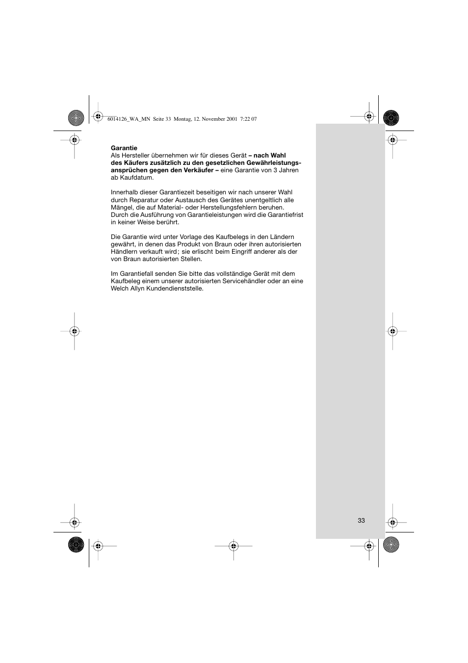 Welch Allyn PRO 3000 Braun ThermoScan - User Manual User Manual | Page 33 / 63