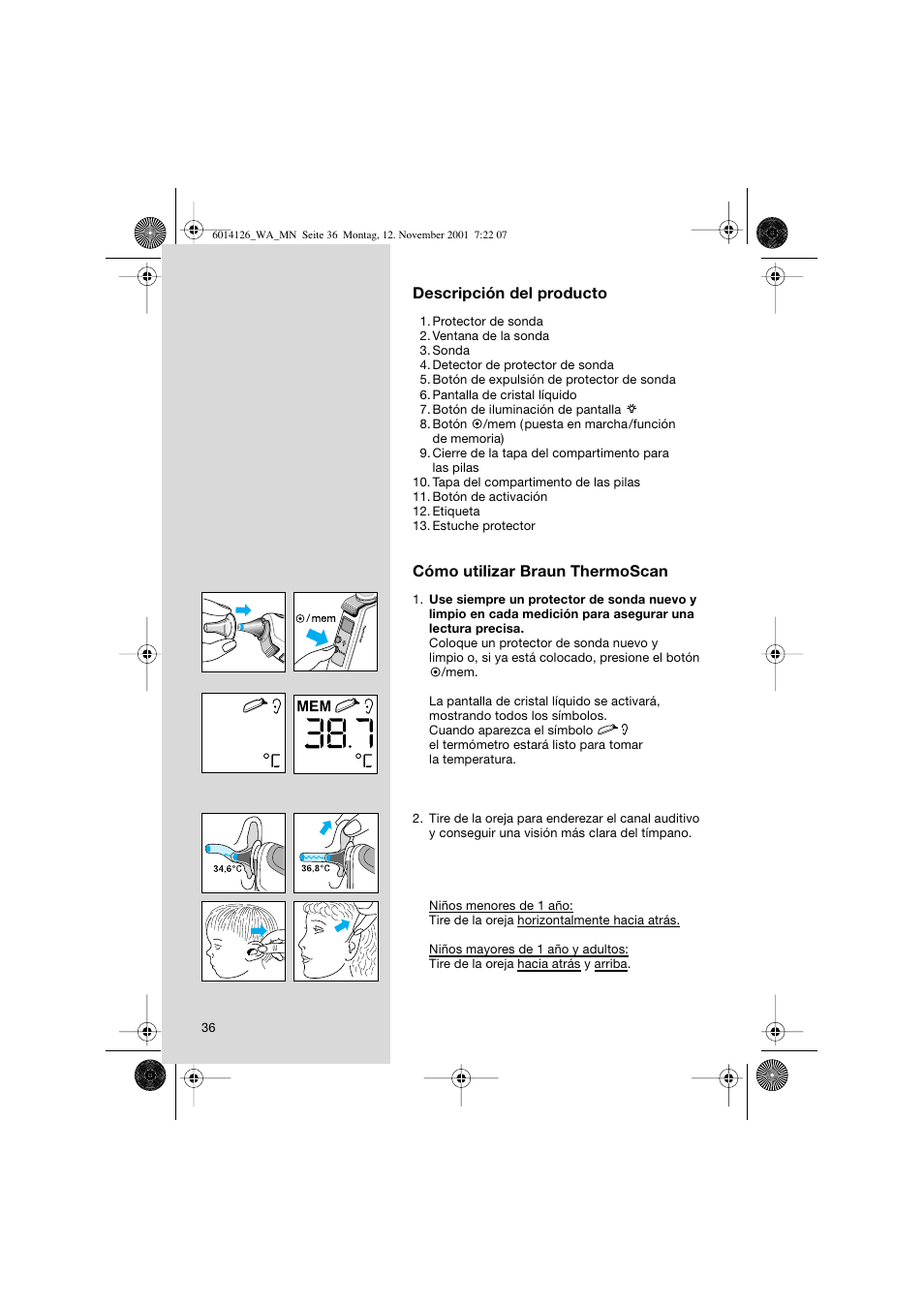 Welch Allyn PRO 3000 Braun ThermoScan - User Manual User Manual | Page 36 / 63
