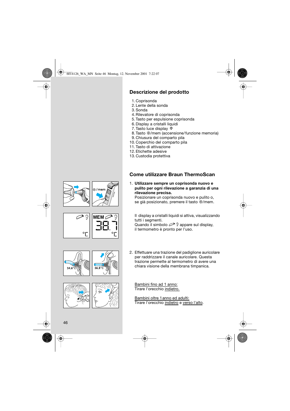 Welch Allyn PRO 3000 Braun ThermoScan - User Manual User Manual | Page 46 / 63