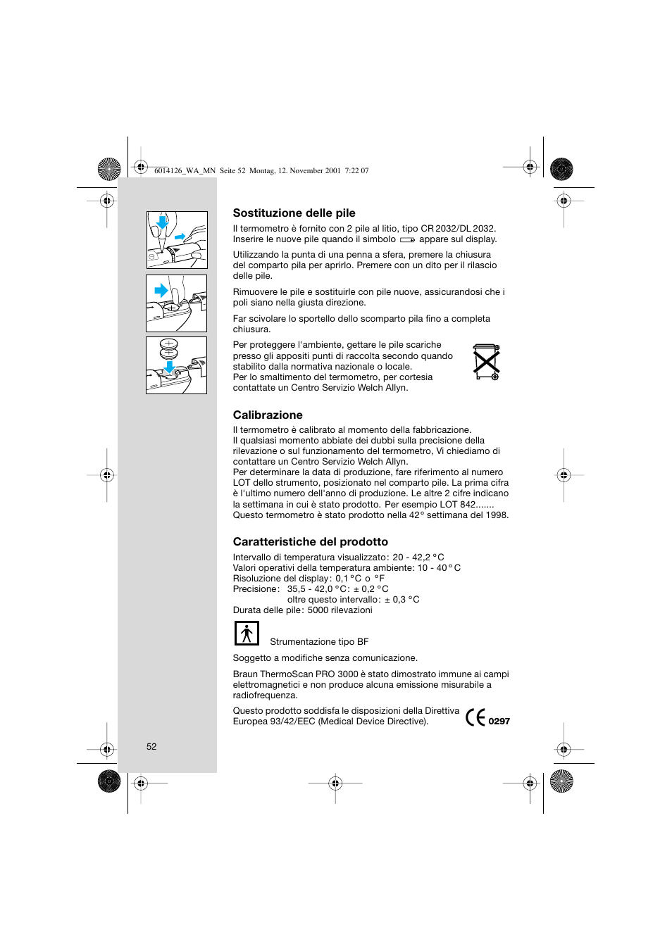 Welch Allyn PRO 3000 Braun ThermoScan - User Manual User Manual | Page 52 / 63