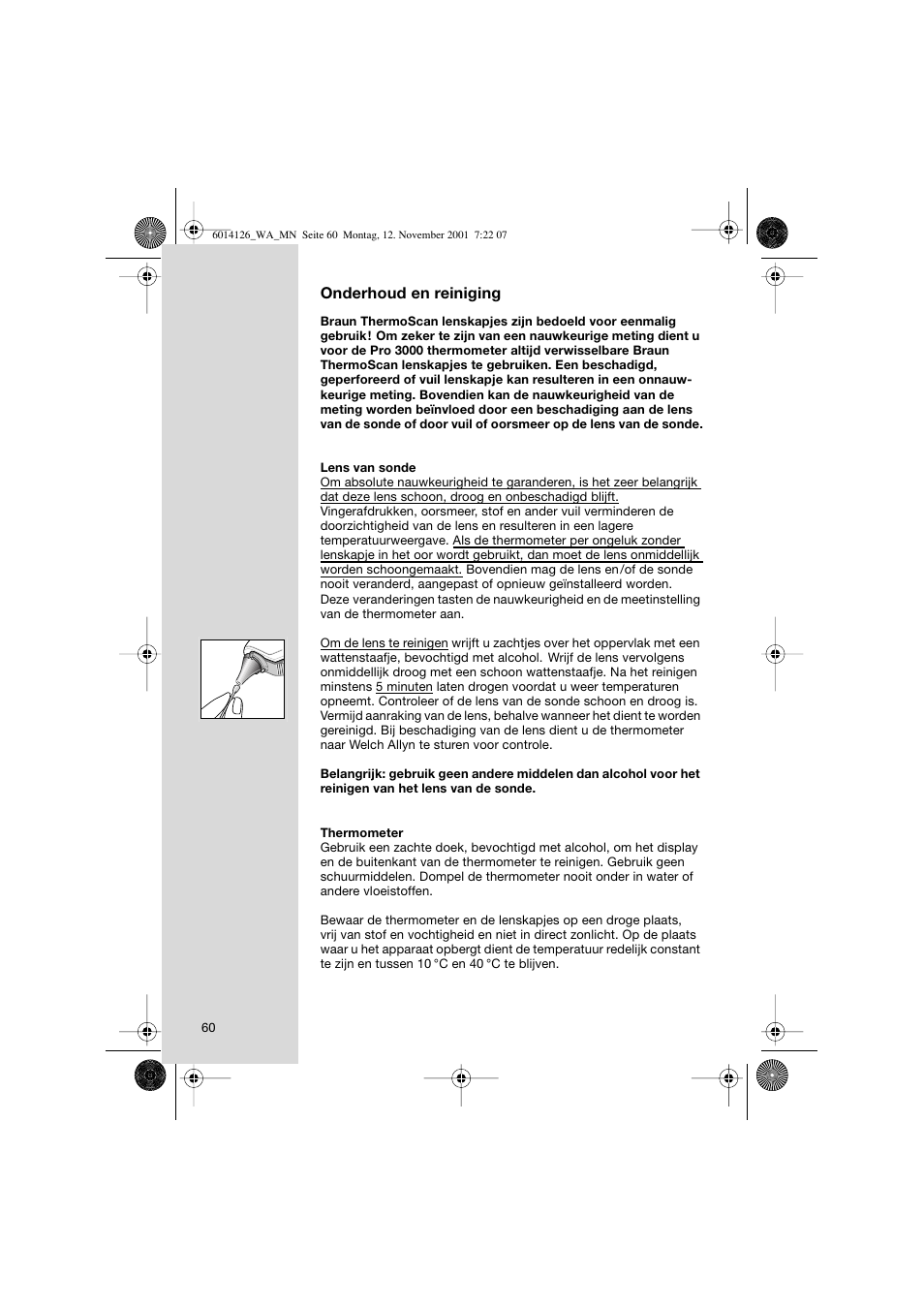 Welch Allyn PRO 3000 Braun ThermoScan - User Manual User Manual | Page 60 / 63