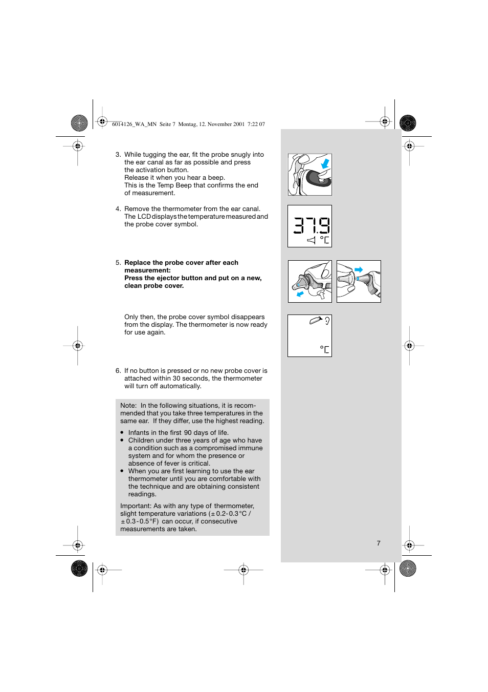 Welch Allyn PRO 3000 Braun ThermoScan - User Manual User Manual | Page 7 / 63