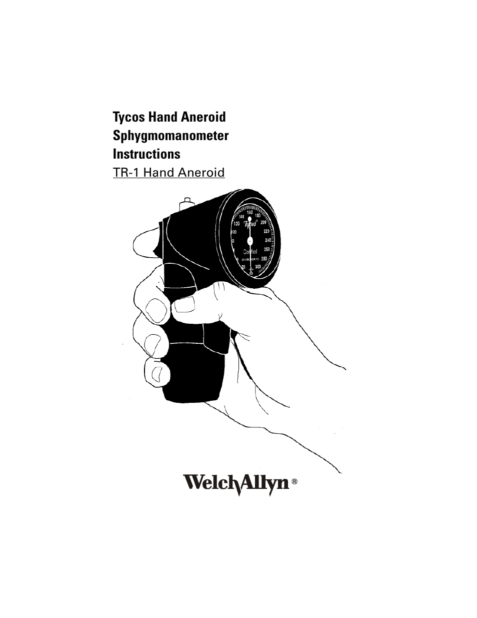 Welch Allyn TR-1 Hand Aneroid - User Manual User Manual | 4 pages