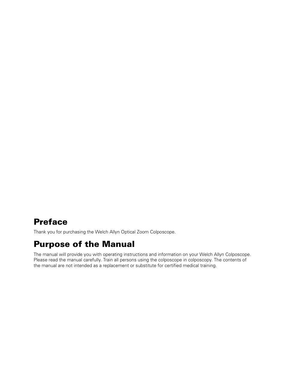 Preface, Purpose of the manual | Welch Allyn Vital Signs Monitor, Mounting Accessories - User Manual User Manual | Page 4 / 16