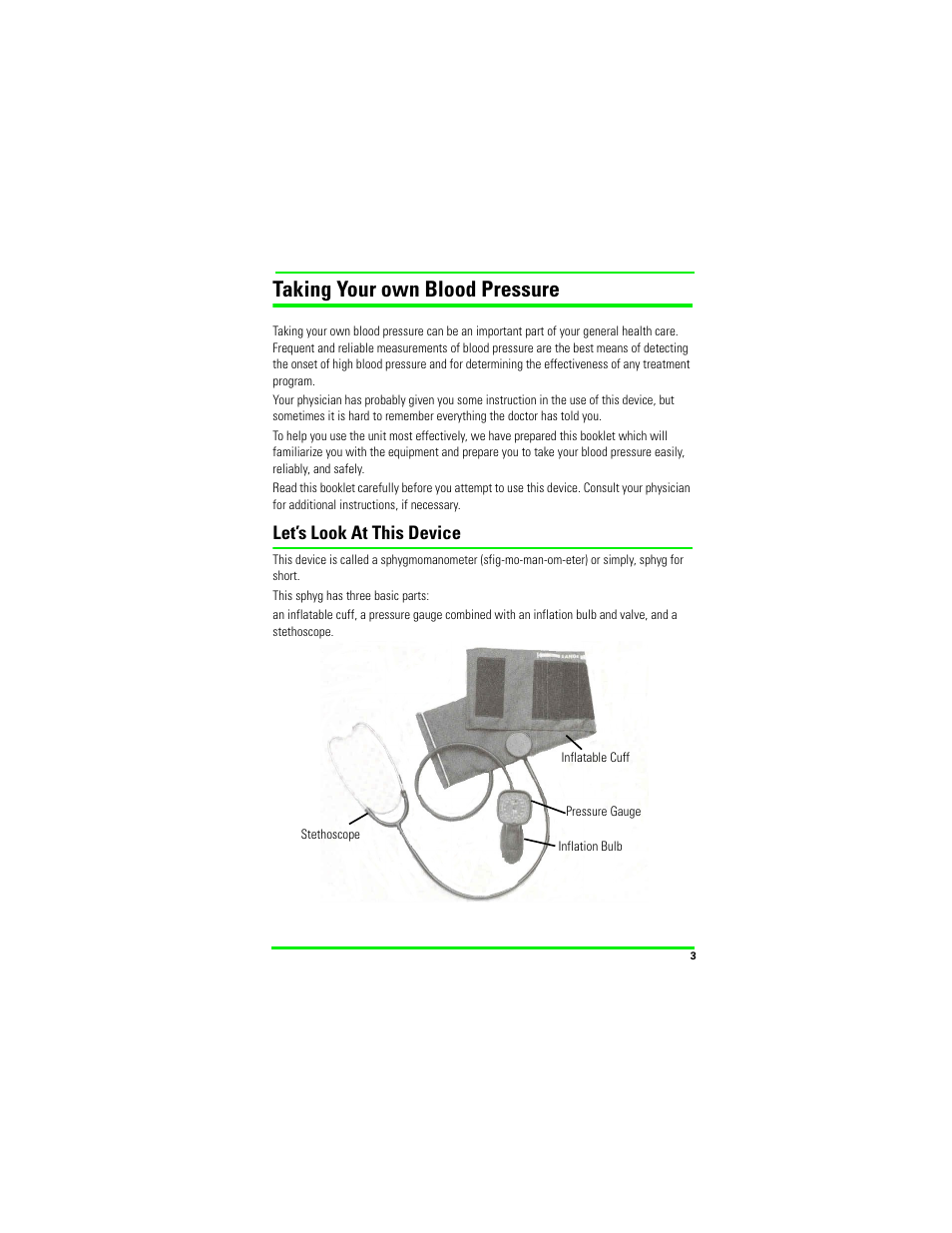 Taking your own blood pressure, Let’s look at this device | Welch Allyn LProcheck Blood Pressue (BP) Measurement - User Manual User Manual | Page 3 / 12
