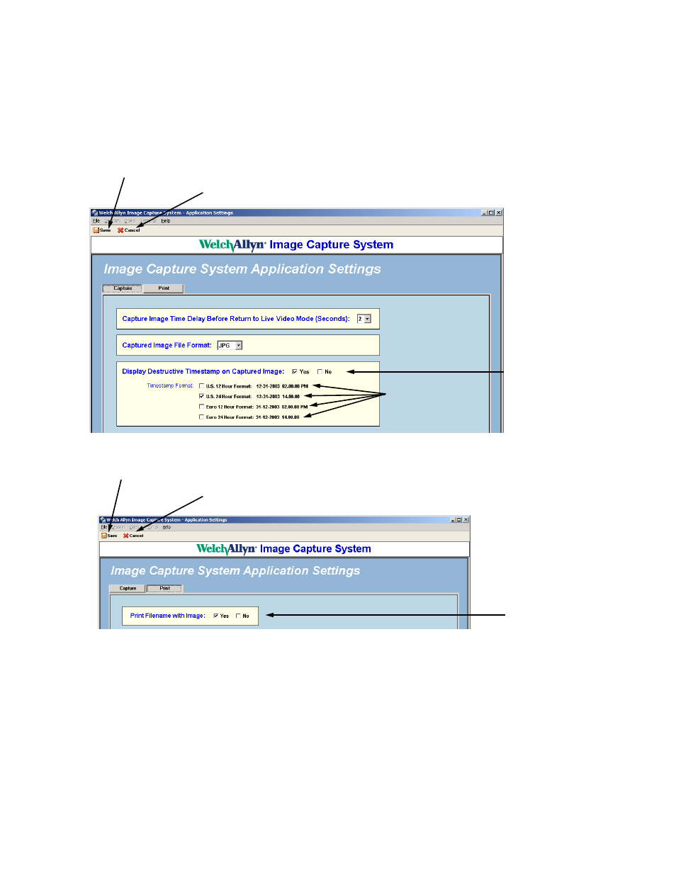 D. delete an image, E. log out of the application | Welch Allyn Image Capture System - User Manual User Manual | Page 18 / 38