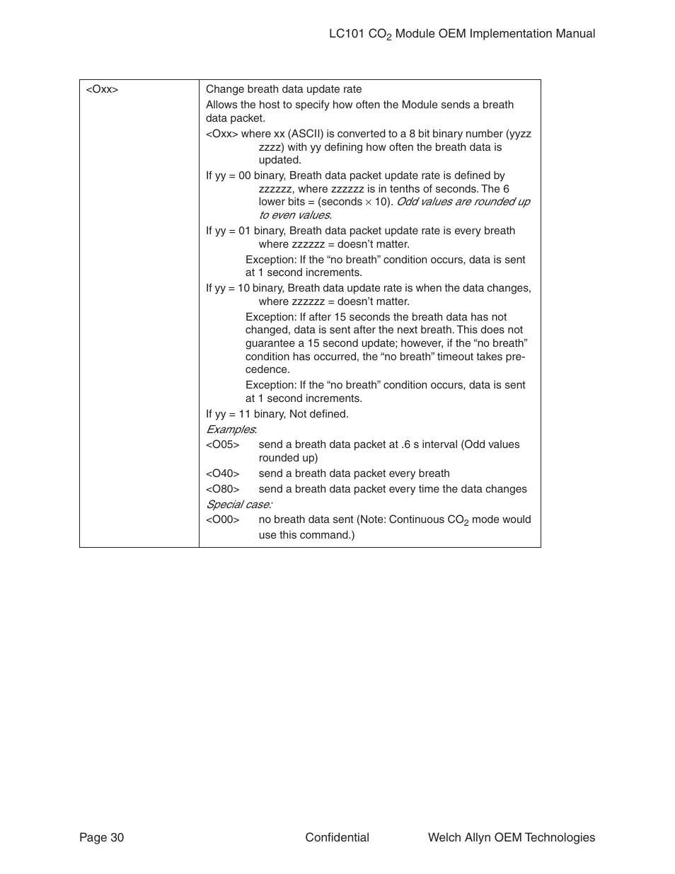 Welch Allyn LC101 CO2 Module  - User Manual User Manual | Page 30 / 98