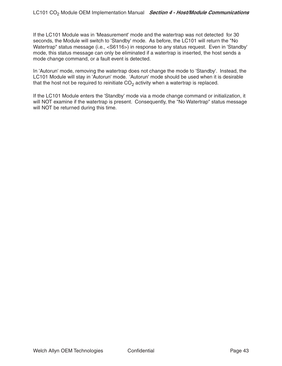 Welch Allyn LC101 CO2 Module  - User Manual User Manual | Page 43 / 98