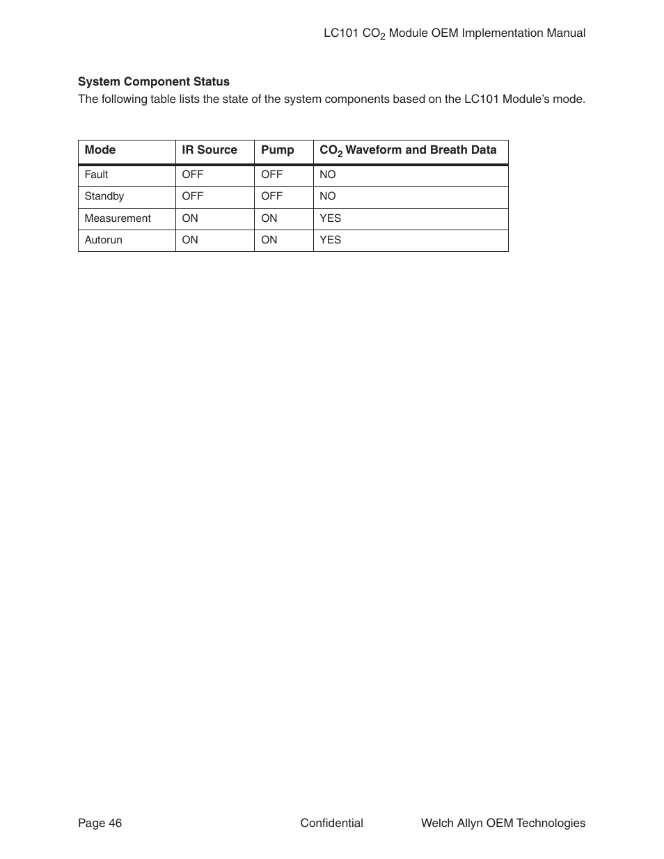 Welch Allyn LC101 CO2 Module  - User Manual User Manual | Page 46 / 98