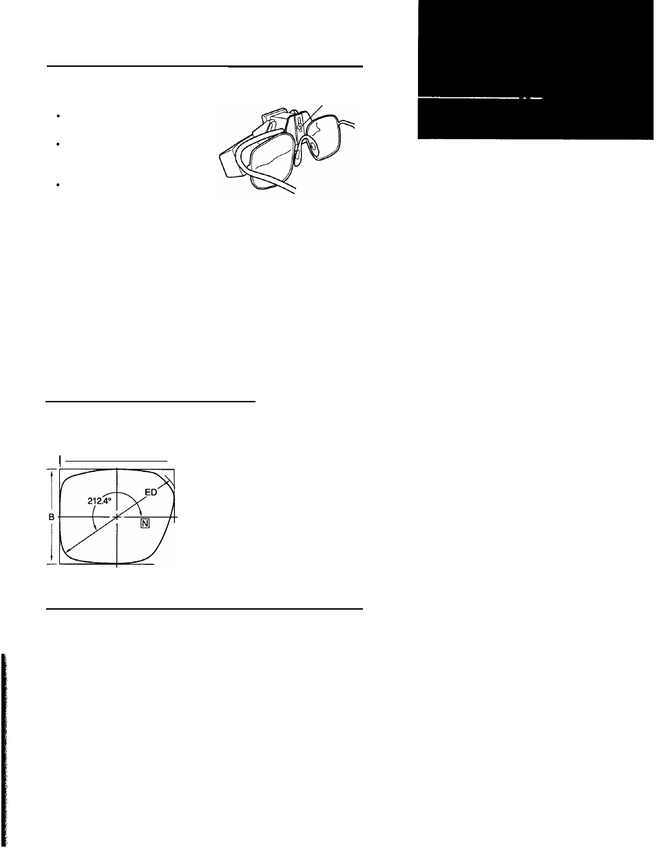 Spectacle model, Optical section vertical adjustment, Adjusting for user refractive error | Lens template | Welch Allyn LumiView Portable Binocular Microscope - User Manual User Manual | Page 10 / 84