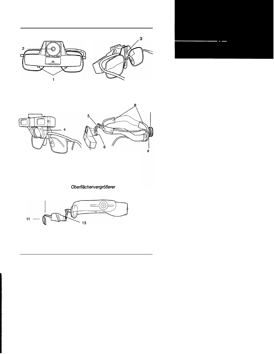 Beschreibung der bedienelemente | Welch Allyn LumiView Portable Binocular Microscope - User Manual User Manual | Page 55 / 84