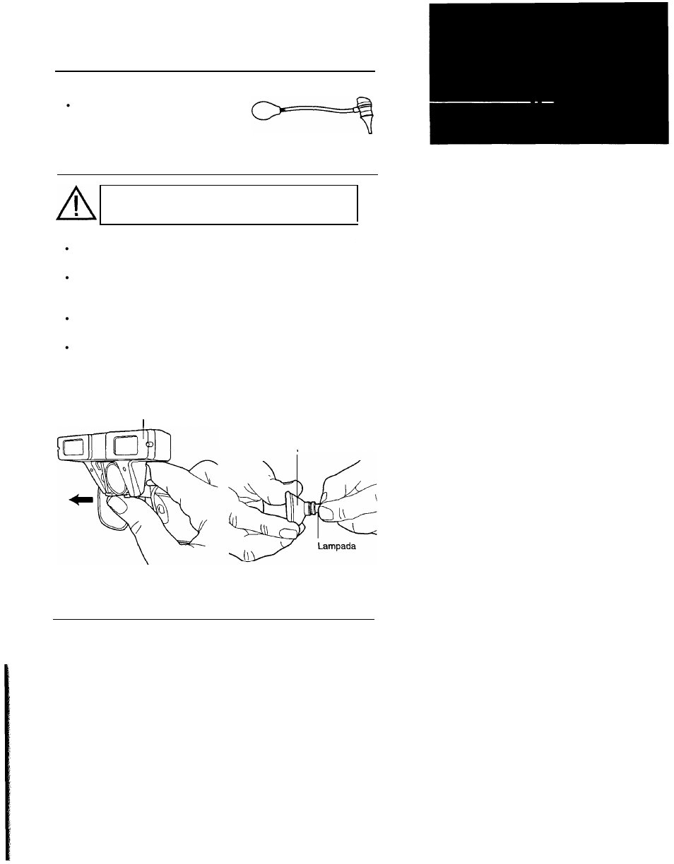 Accessori, Supporto dello speculum pneumatico, Sostituzione della lampada | Welch Allyn LumiView Portable Binocular Microscope - User Manual User Manual | Page 75 / 84