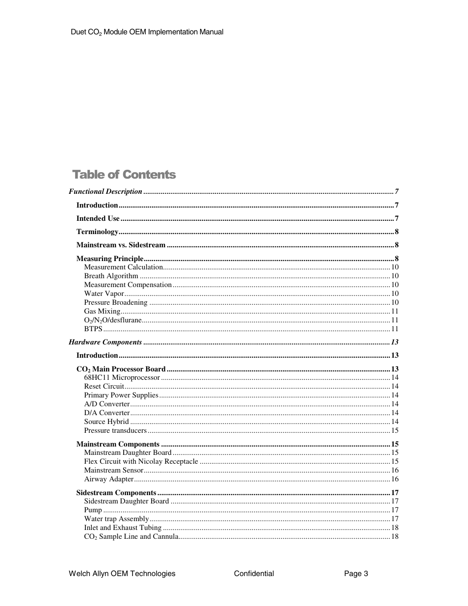Welch Allyn Duet CO2 Module - User Manual User Manual | Page 3 / 99
