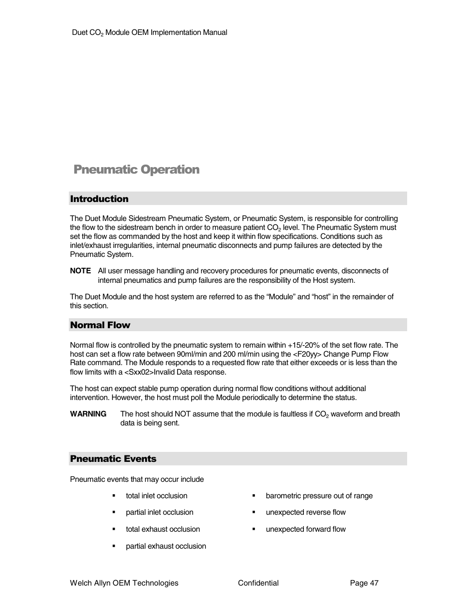 Pneumatic operation | Welch Allyn Duet CO2 Module - User Manual User Manual | Page 47 / 99